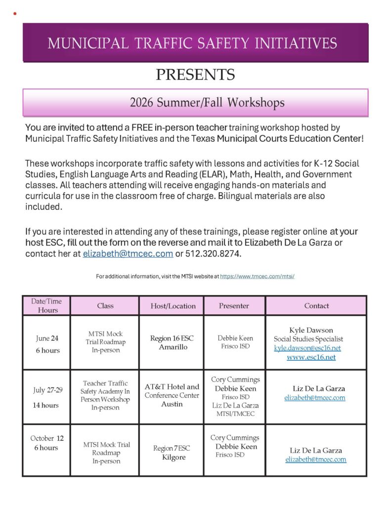 MTSI FY26 Teacher Workshops